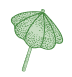 Douze green umbrella icon