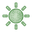 Douze green sun icon